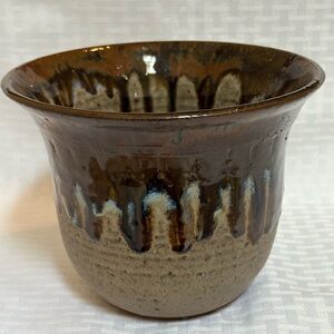 Artisan Handcrafted Pottery Vase with Earthy Tones